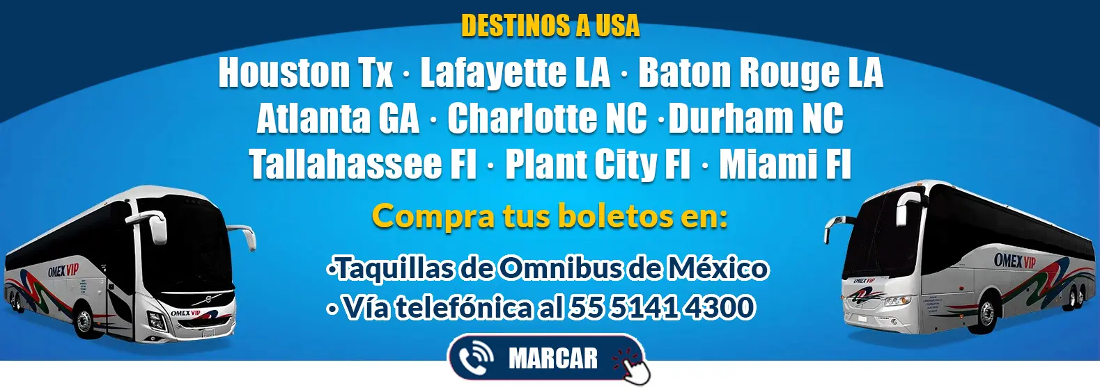 omex vip boleto de autobus camion a tucson, phoenix, los angeles,huntington park y las vega
